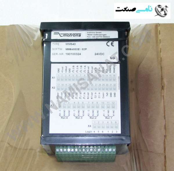 MM640, MM640,MM64,MM6,MM,M,Programmable Mo,tion Monitor for Secure and Redundant Control of Motion Sequences,Programmable,,Motion,Monitor,Secure, and Redundant, Control, Motion ,Sequences,Suitable for monitoring of overspee,d, underspeed, standstill, direction of rotation, slip, shaft or gearbox fracture, imperm,issible motion etc. ,Six logical inputs for plausibility considerations an,d control of logical conditions  Two programmable inputs for quadrature encoders, A, /A, B, /B with counting frequencies up to 500 kH,z , Four programmable inputs for f,unction control و Four relay outputs and four high-speed transistor ou,tputs with programmable functions and switching ch,aracteristics ,Serial RS232 and RS485 interfaces for remote access , ,نامی صنعت,تجهیزات صنعتی برق صنعتی,namisanat,نامی صنعت,تجهیزات صنعتی,نمایندگی فروش سایر برند ها,نمایندگی فوش ایر برند های ABB,IFM,Ind.automation,اتوماسیون صنعتی,